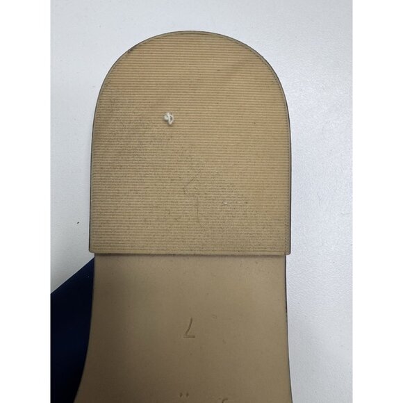 J. Crew Women's Blue Satin Knot Slide Sandals Size 7 - Picture 7 of 9